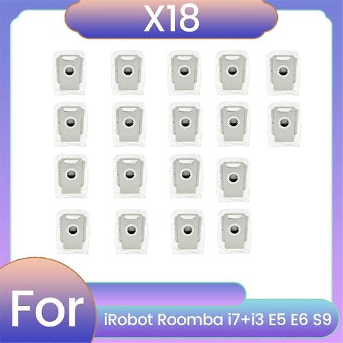 Lot de 18 sacs à poussière pour aspirateur IRobot Roomba i7+i3 E5 E6 S9,pièces de rechange,accessoires de nettoyage ménager efficaces