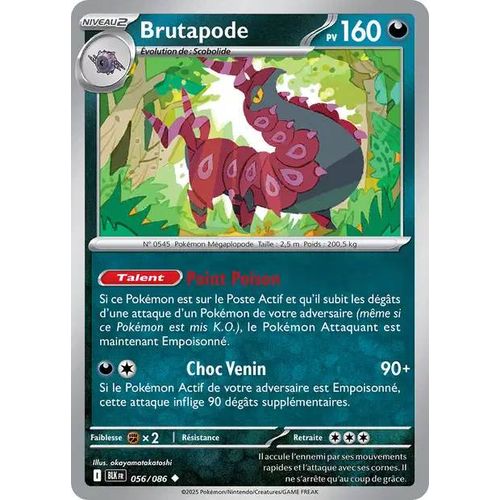 Carte Pokémon - Brutapode -056/086 - Ev10,5 Foudre Noire