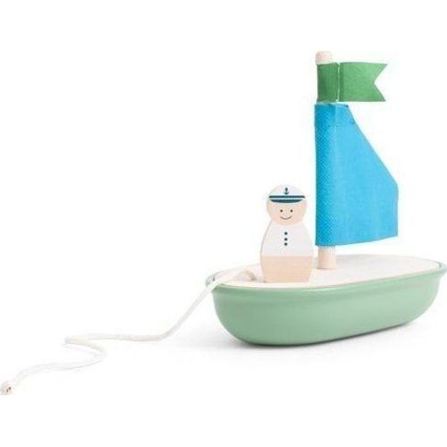 Voilier miniature à tirer - Bleu