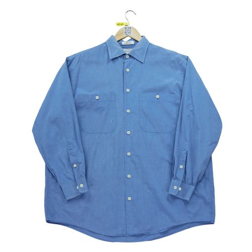 Reconditionné - Chemise Classiques Homme Uni Bleu - Taille L - Homme - Bleu