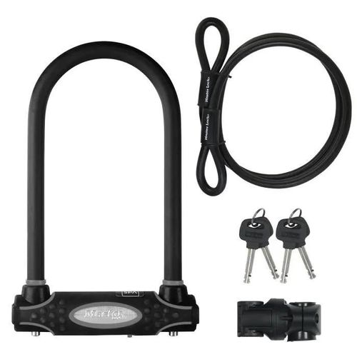 Antivol U certifié - acier cémenté - largeur 11 cm - hauteur anse 21 cm MASTER LOCK