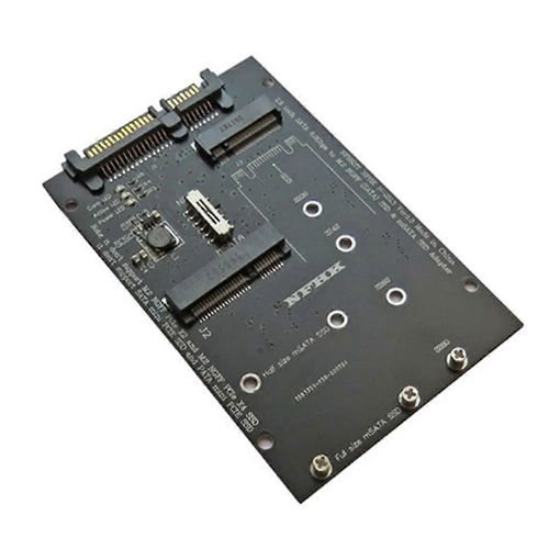 M.2 NGFF MSATA SSD vers 2,5 pouces SATA 6,0 Gbps 2 en 1 Adaptateur Convertisseur de carte Support PC Ordinateur portable Hard Dis
