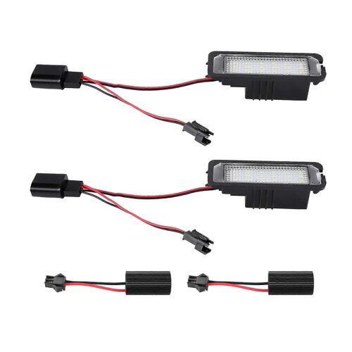 12v Led Numéro Plaque D'immatriculation Lumière Pour Golf 4 5 6 7 Voiture Plaque D'immatriculation Lumières Extérieur Accessor 2pcs