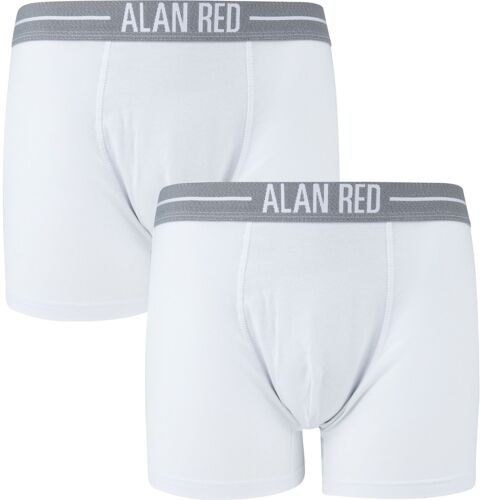 Alan Red Boxers Lot De 2 Blanc Taille M
