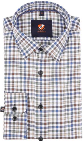 Suitable Chemise A Carreaux Multicoloré Marron Vert Taille 38