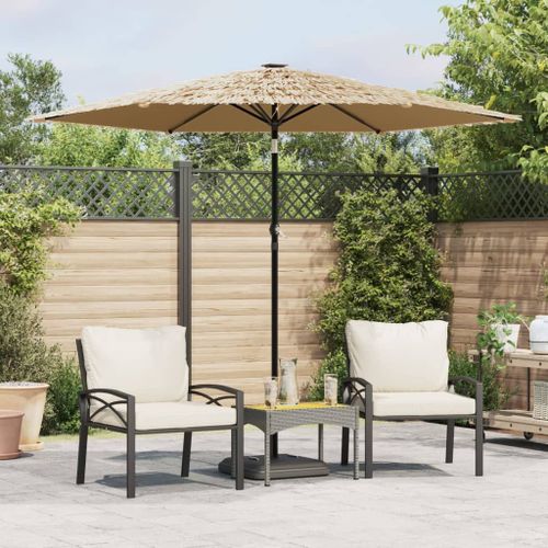 Vidaxl Parasol De Jardin Avec Mât En Acier Marron 268x268x226 Cm
