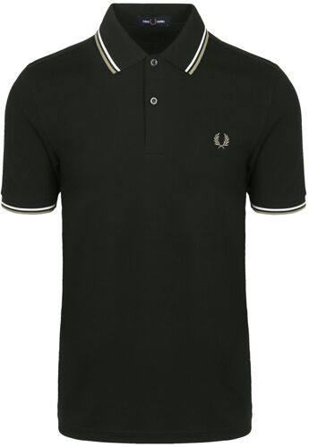 Fred Perry Polo Twin Tipped M3600 Vert Foncé Vert Foncé Taille M
