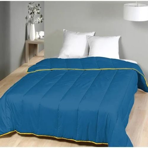 Couette Bicolore Bleu Pétrole/Blanc - 220 X 240 - Legere - Mortreux
