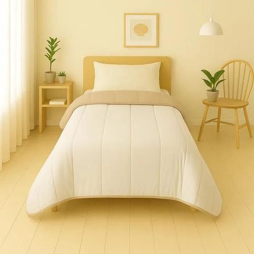 Couette Légère Beige/Sable - 1 Personne 140x200 - Spécial Eté - Mortreux
