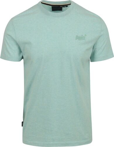 Superdry T-Shirt Classique Melange Clair Vert Taille Xl