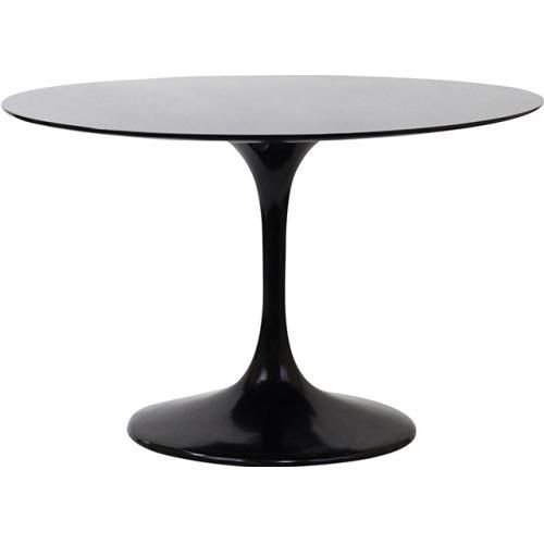 Table Ronde Tulipa Fibre De Verre - 90 Cm Noir