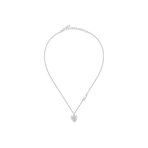 Karl Lagerfeld - Collier À Breloque En Forme De Coeur Pavé, Femme, Argent, Taille: One Size