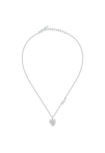 Karl Lagerfeld - Collier À Breloque En Forme De Coeur Pavé, Femme, Argent, Taille: One Size
