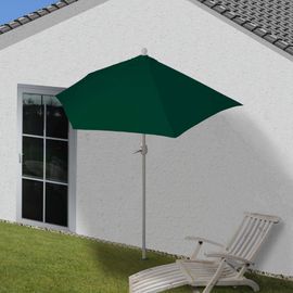Parasol Demi-Rond Parla, Demi-Parasol Balcon, Uv 50+ Polyester/Alu 3kg   300cm Vert Sans Support