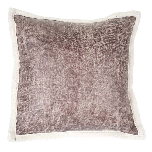 Coussin De Décoration, Aspect Daim, Coussin Avec Bourrage, Marron Aspect Toison, 45x45cm