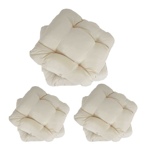6x Coussin Dublin, Coussins De Chaise, 43x41x3cm   Crème