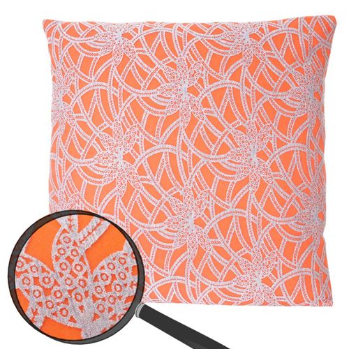 Coussin De Décoration, Aspect Baroque, Coussin Avec Bourrage, Orange, 45x45cm