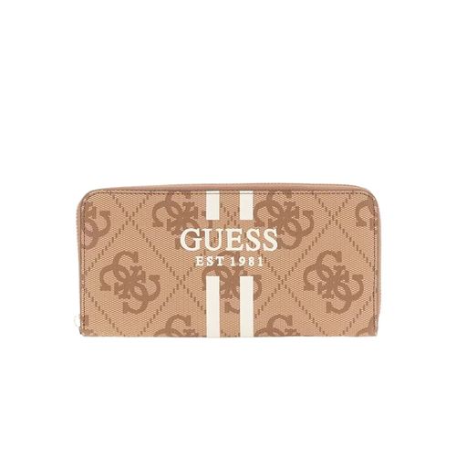 Portefeuille Guess Laurel Maxi 4G Femme Beige