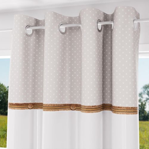 Voilage Coton À Oeillets 135x250 Cm Candice, Par Soleil D'ocre