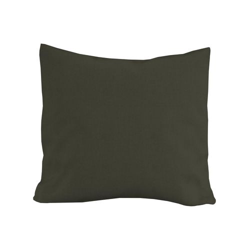 Coussin Décoratif Lin Coton 45x45 Cm Lino Kaki, Par Soleil D'ocre
