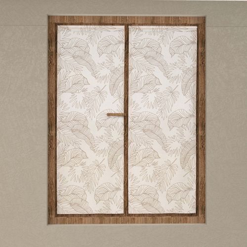 Paire De Brise Bise 60x160 Cm Celia Taupe, Par Soleil D'ocre