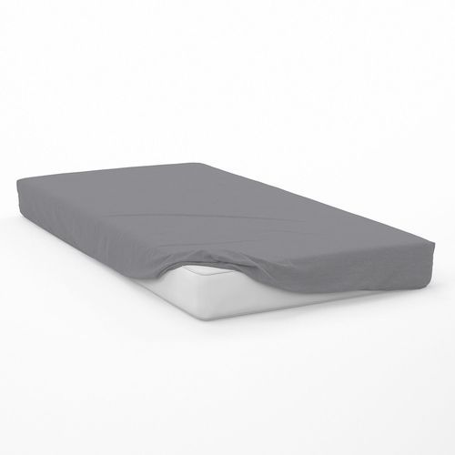 Drap Housse En Coton 57 Fils 60x120 Cm Bebe Gris, Par Soleil D'ocre