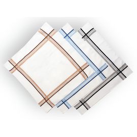 Lot De 3 Mouchoirs En Coton 38x38 Cm Homme, Par Soleil D'ocre