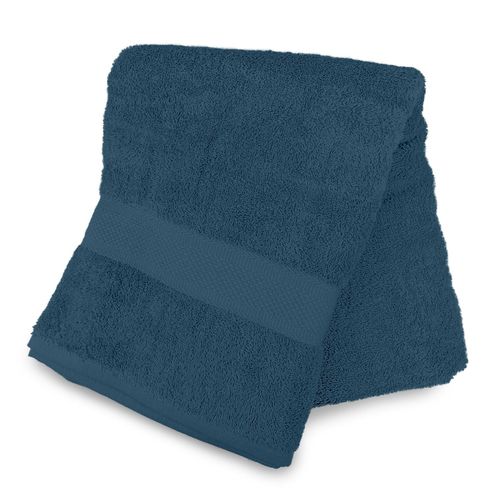 Drap De Bain En Coton 500 Gr/M2 70x130 Cm Lagune Bleu Canard, Par Soleil D'ocre
