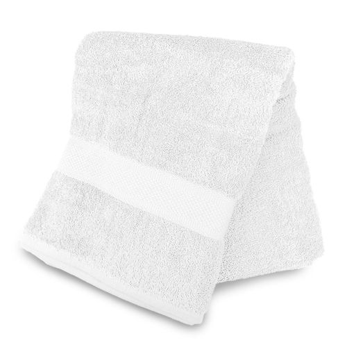Drap De Bain En Coton 500 Gr/M2 70x130 Cm Lagune Blanc, Par Soleil D'ocre