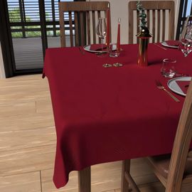 Nappe Rectangle Anti-Tâches 150x300 Cm Luxury Rouge, Par Soleil D'ocre