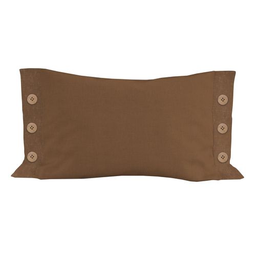 Coussin Décoratif Lin Coton 32x50 Cm Lino Camel, Par Soleil D'ocre