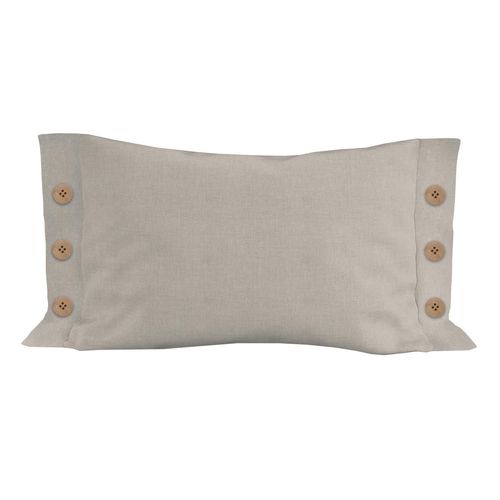 Coussin Décoratif Lin Coton 32x50 Cm Lino Natura, Par Soleil D'ocre
