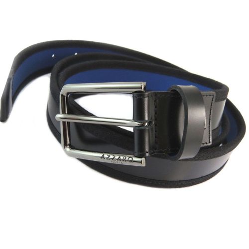 Promotion ! Ceinture Cuir 'azzaro' Noir - 30 Mm