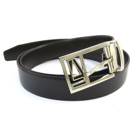 Promotion ! Ceinture Cuir 'azzaro' Noir Marron - 30 Mm