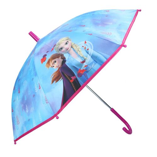 Promotion ! Parapluie Canne Enfant 'frozen - Reine Des Neiges' Bleu - 63x70 Cm