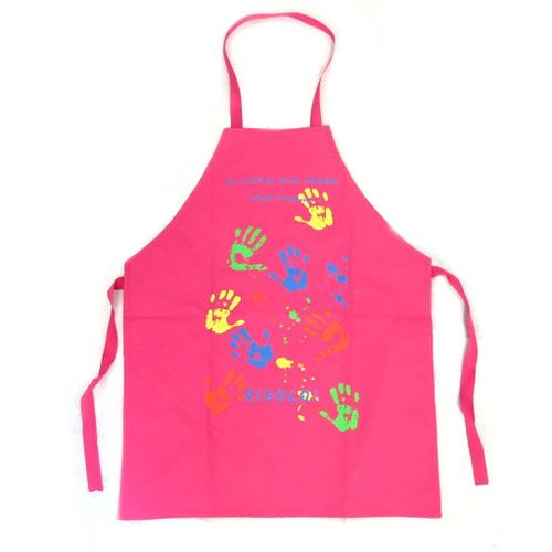 Promotion ! Tablier Enfant 'la Cuisine Avec Maman C'est Trop. . . Rigolo! ' Rose Fuschia
