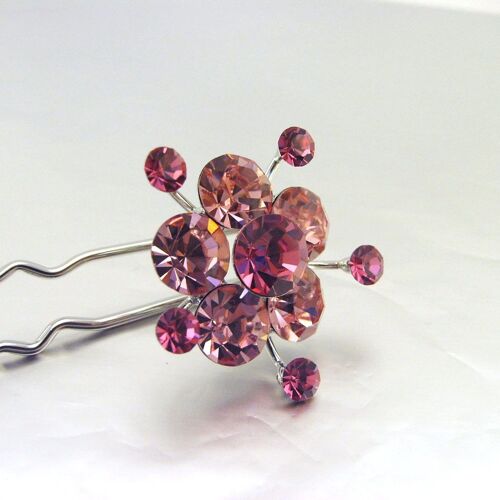 Promotion ! Picot Chignon Créateur 'arégonde' Rose Cristal - 90x25 Mm