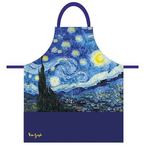 Promotion ! Tablier Créateur 'vincent Van Gogh' (La Nuit Etoilée) - 78x68 Cm