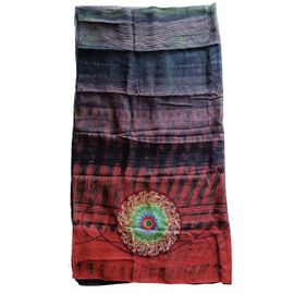 Promotion ! Écharpe Polyester 'desigual' Rouge Marron Vert - 190x100 Cm