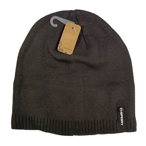 Promotion ! Bonnet Laine 'lorenzo' Noir - Taille Unique