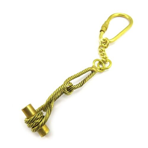 Promotion ! Porte-Clés 'noeud Marin' Doré