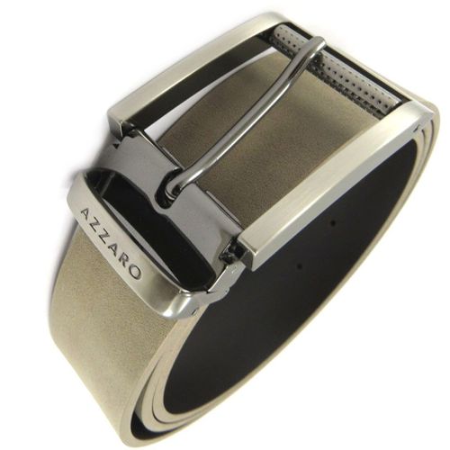 Promotion ! Ceinture Cuir 'azzaro' Taupe - 35 Mm