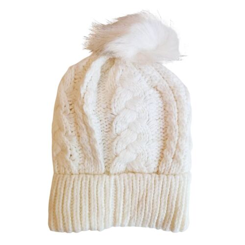 Promotion ! Bonnet Tricot Créateur 'scarlett' Blanc Ivoire - Taille Unique