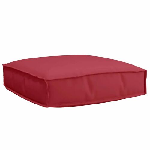 vidaXL Coussin de palette pour siège Rouge Vin 60x60x12 cm, en tissu Oxford.