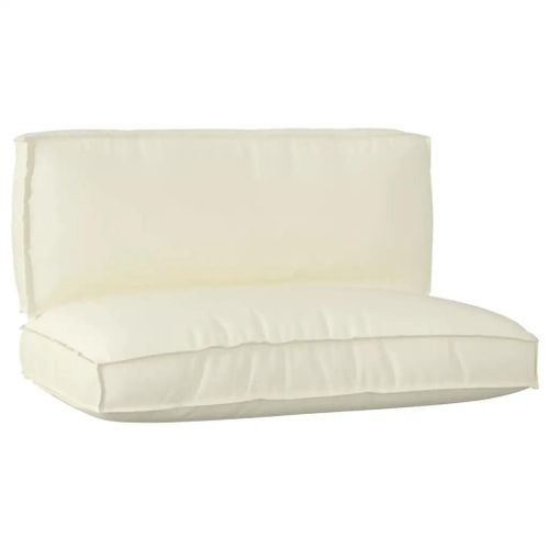 Vidaxl Set De Coussins Pallet 2 Pièces Crème En Tissu Oxford