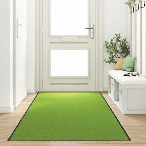 TAPIS DE TOILETTE LAVABLE VERT 120X350 CM