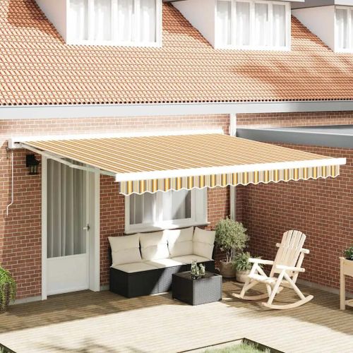 Vidaxl Store Banne Rétractable À Rayures Colorées 400 X 300 Cm