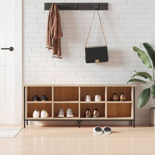 vidaXL Armoire à chaussures chêne sonoma 131x35x50cm bois d'ingénierie