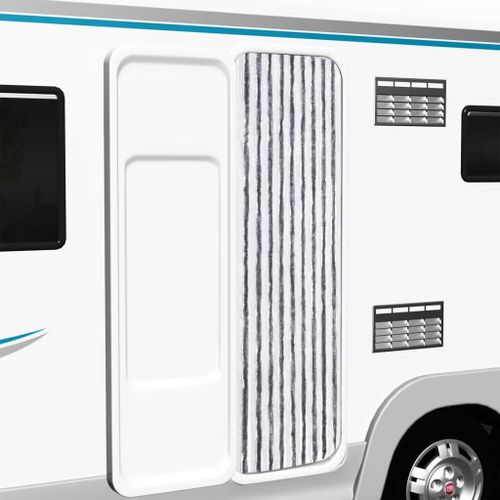 Vidaxl Moustiquaire Gris Et Blanc 56x200 Cm Chenille