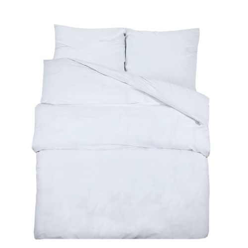 Vidaxl Ensemble De Housse De Couette Blanc 200x200 Cm Microfibre